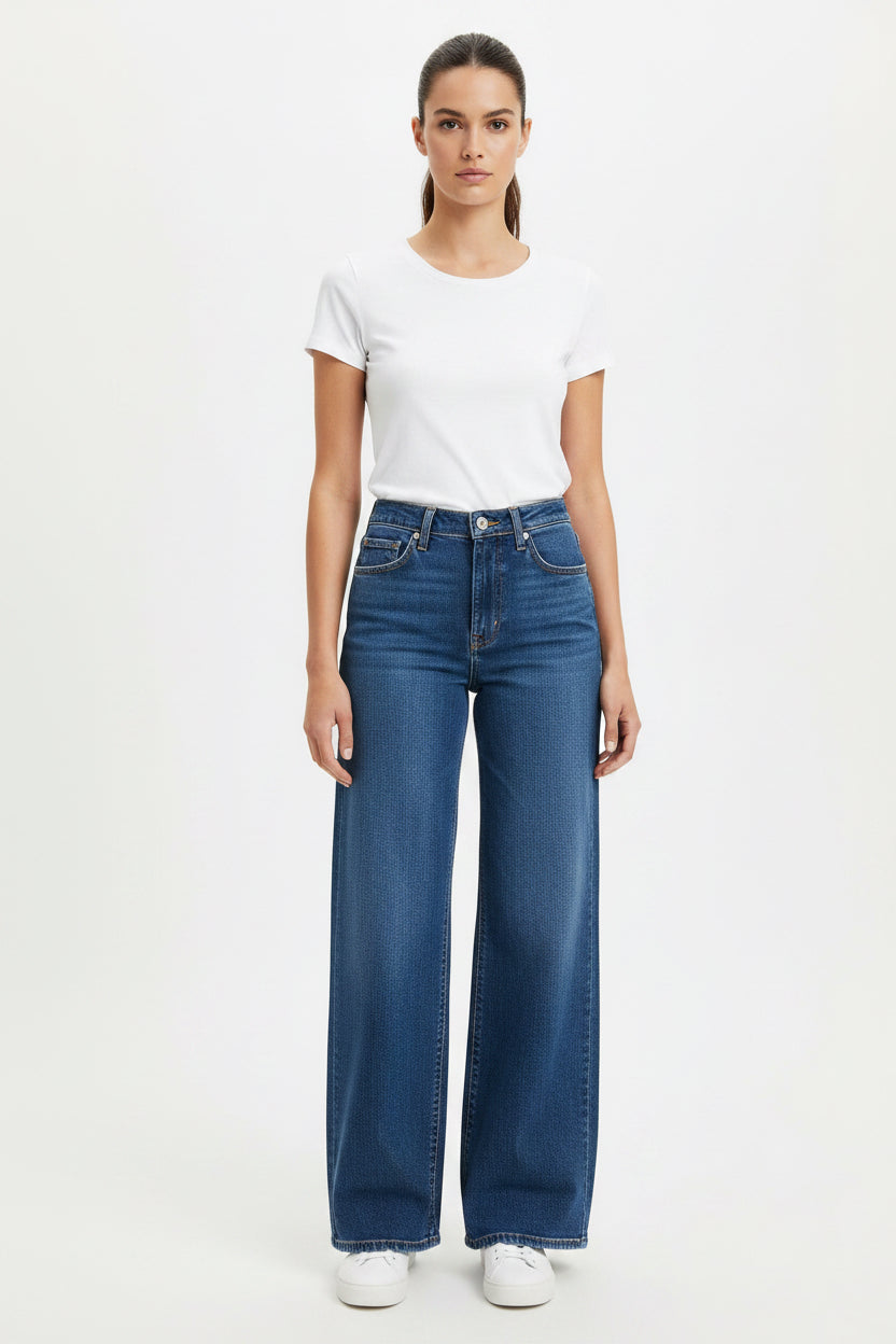 HIGH RISE WIDE LEG LEVI JEANS DE MUJER