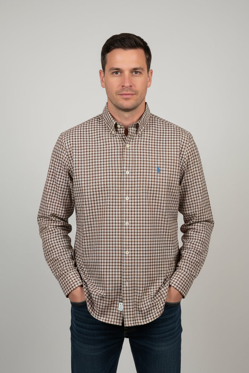 POLO RHALP LAUREN CAMISA DE VESTIR DE HOMBRE MANGA LARGA