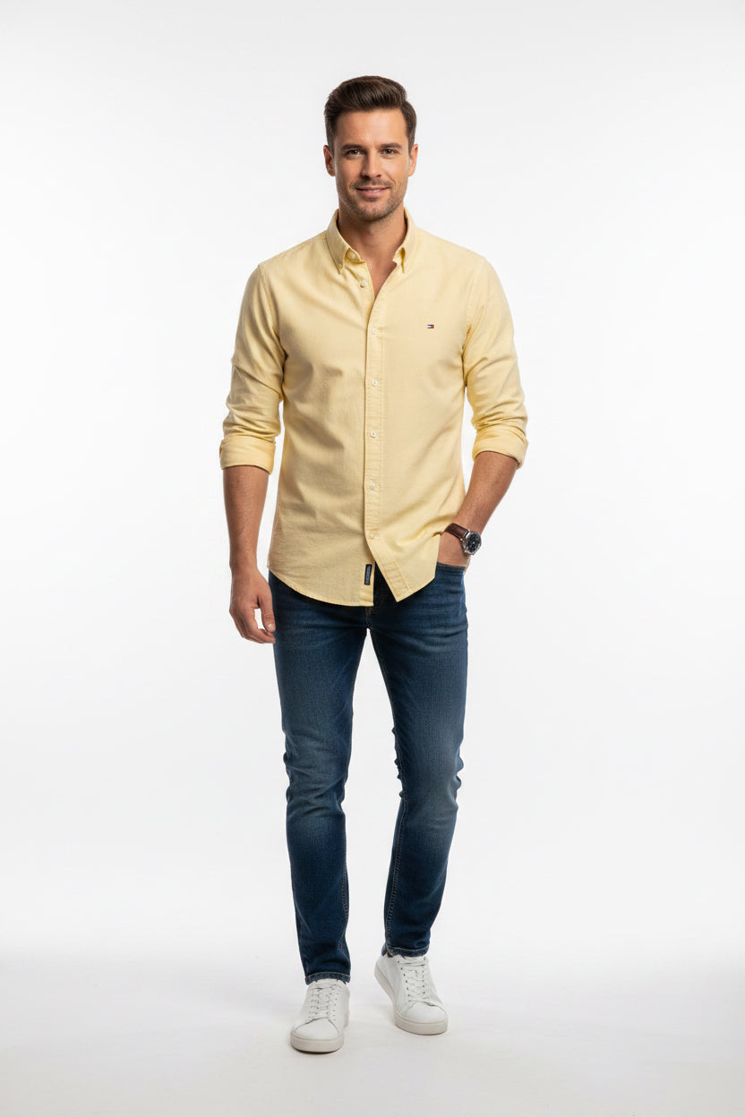TOMMY HILFIGER  VESTIR MANGA  LARGA HOMBRE