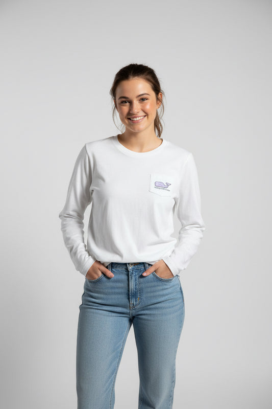 VINEYARD VINES  CAMISA MANGA LARGA DE MUJER