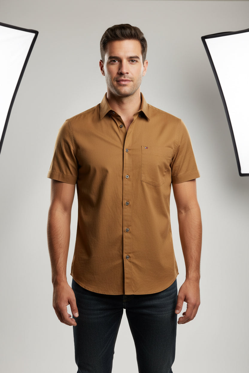 TOMMY HILFIGER VESTIR MANGA CORTA HOMBRE