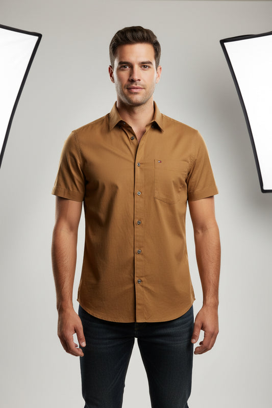 TOMMY HILFIGER VESTIR MANGA CORTA HOMBRE
