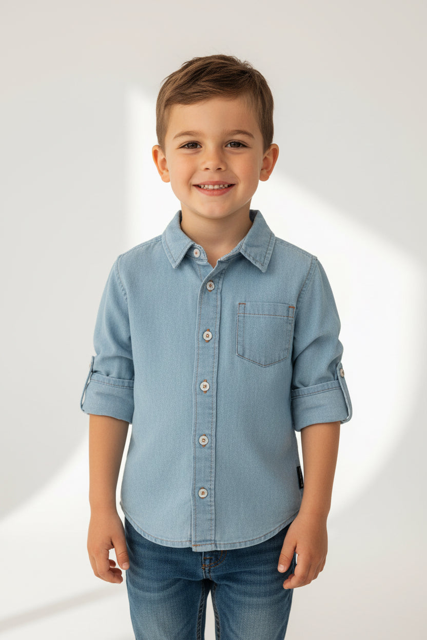 BEN SHERMAN CAMISA VESTIR MANGA LARGA DE NIÑO