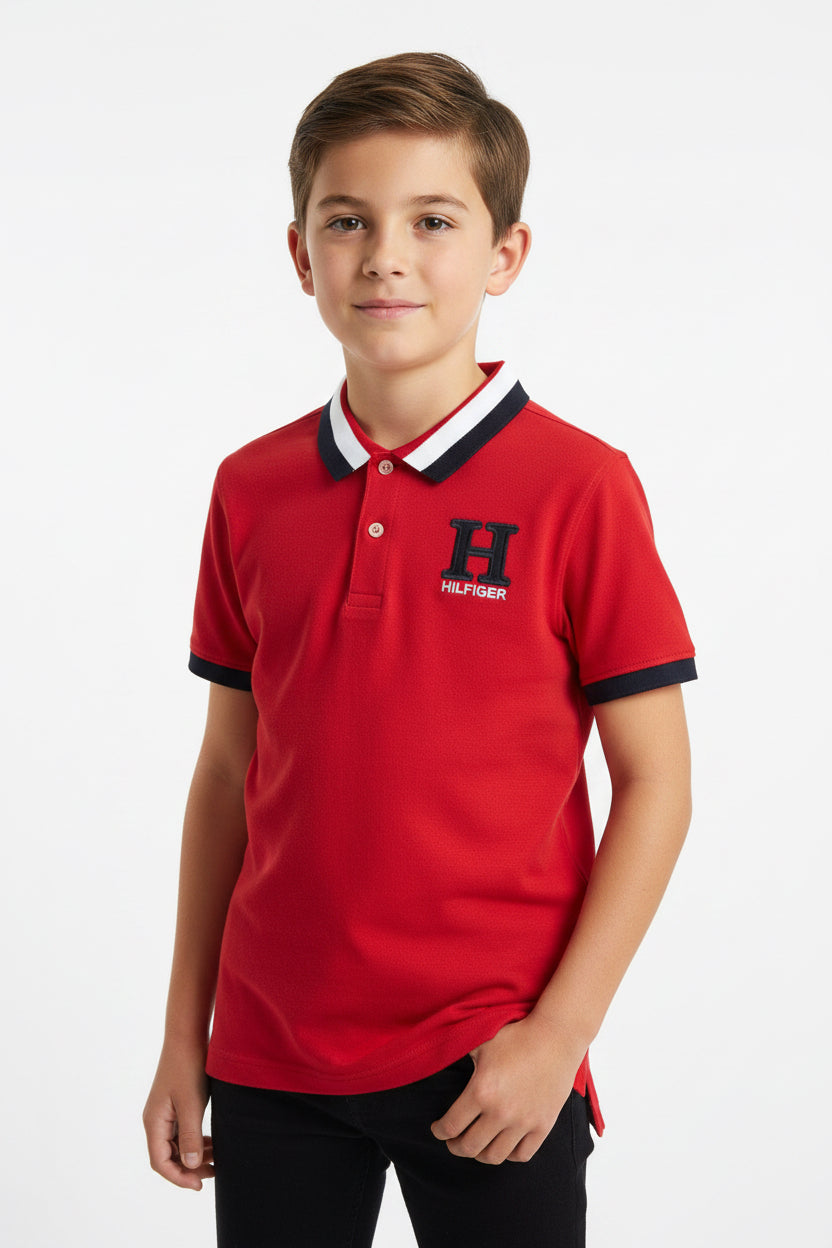 TOMMY HILFIGER CAMISA TIPO POLO DE NIÑO