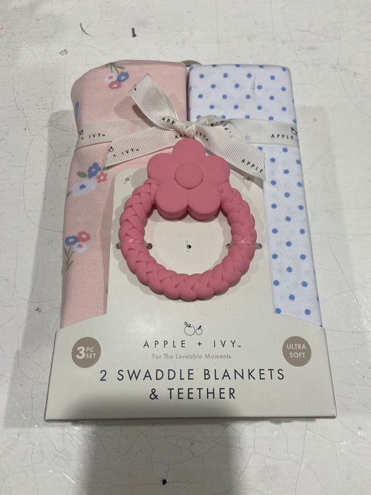 APPLE + IVY SWADDLE BLANKETS & TEETHER