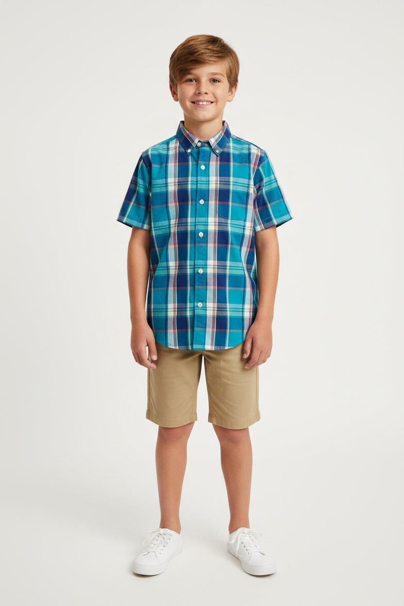 OLD NAVY CAMISA VESTIR MANGA CORTA DE NIÑO