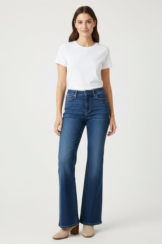 AMERICAN EAGLE CURVY SUPER HIGH RISE FLARE JEANS DE MUJER