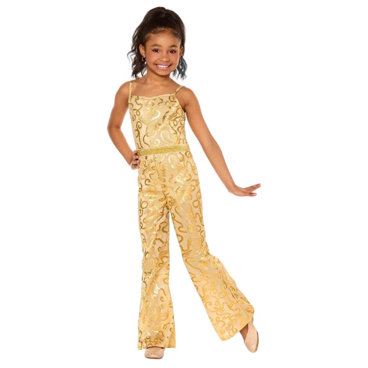 BARBIE GOLD DISCO JUMPSUIT DISFRAZ NIÑA