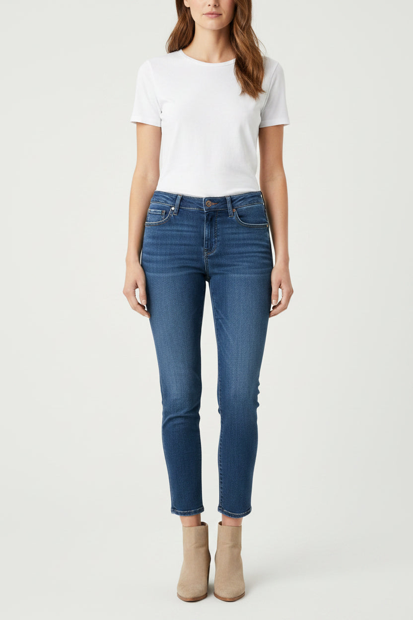 EXPRESS CROPPED SKINNY MID RISE JEANS DE MUJER