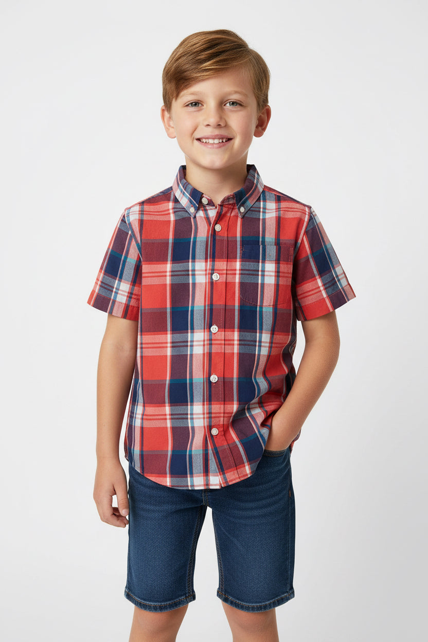 OLD NAVY CAMISA VESTIR MANGA CORTA DE NIÑO