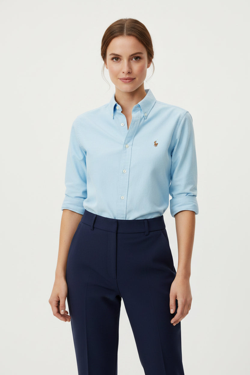 CAMISA POLO MANGA LARGA DE MUJER