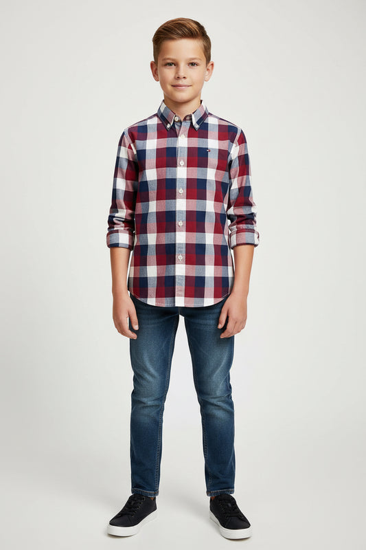TOMMY HILFIGER CAMISA DE VESTIR MANGA LARGA DE NIÑO