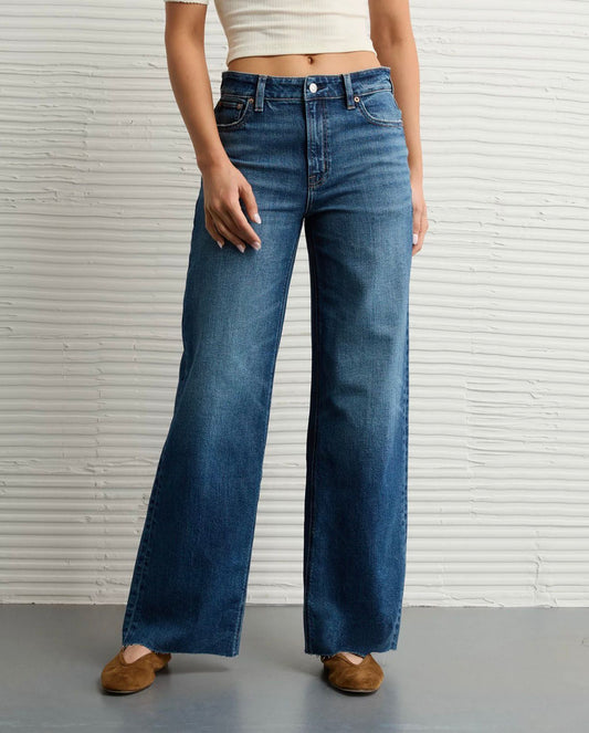AMÉRICA EAGLE SÚPER HIGH RISE BAGGY WIDE LEG