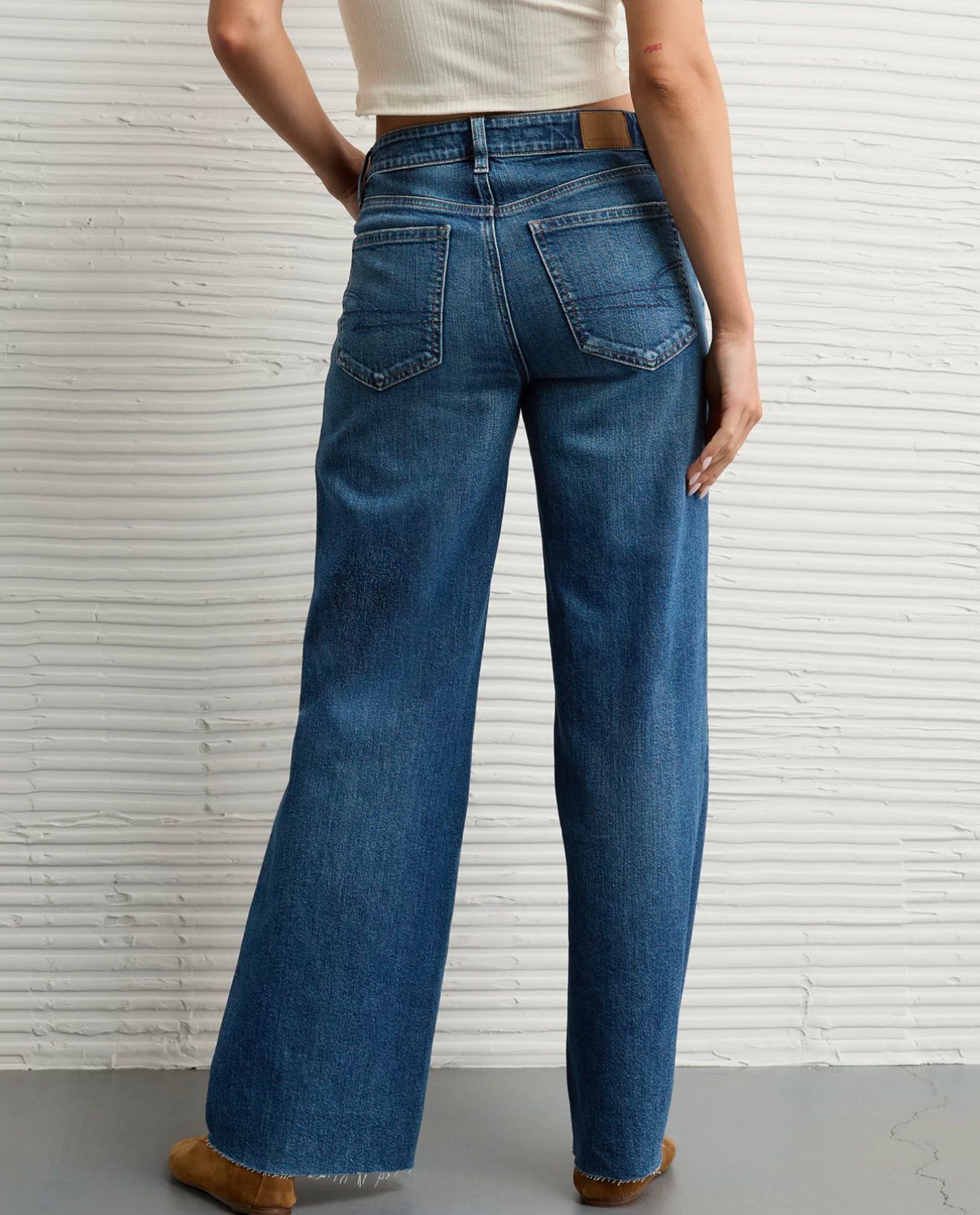 AMÉRICA EAGLE SÚPER HIGH RISE BAGGY WIDE LEG