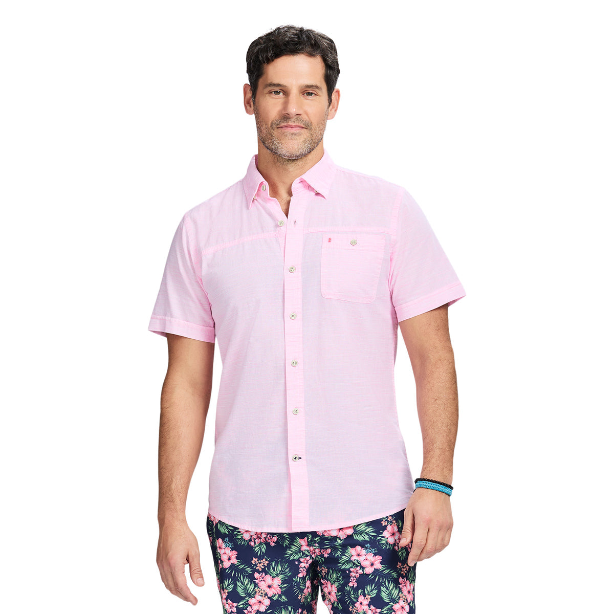 IZOD SALTWATER VESTIR MANGA CORTA HOMBRE