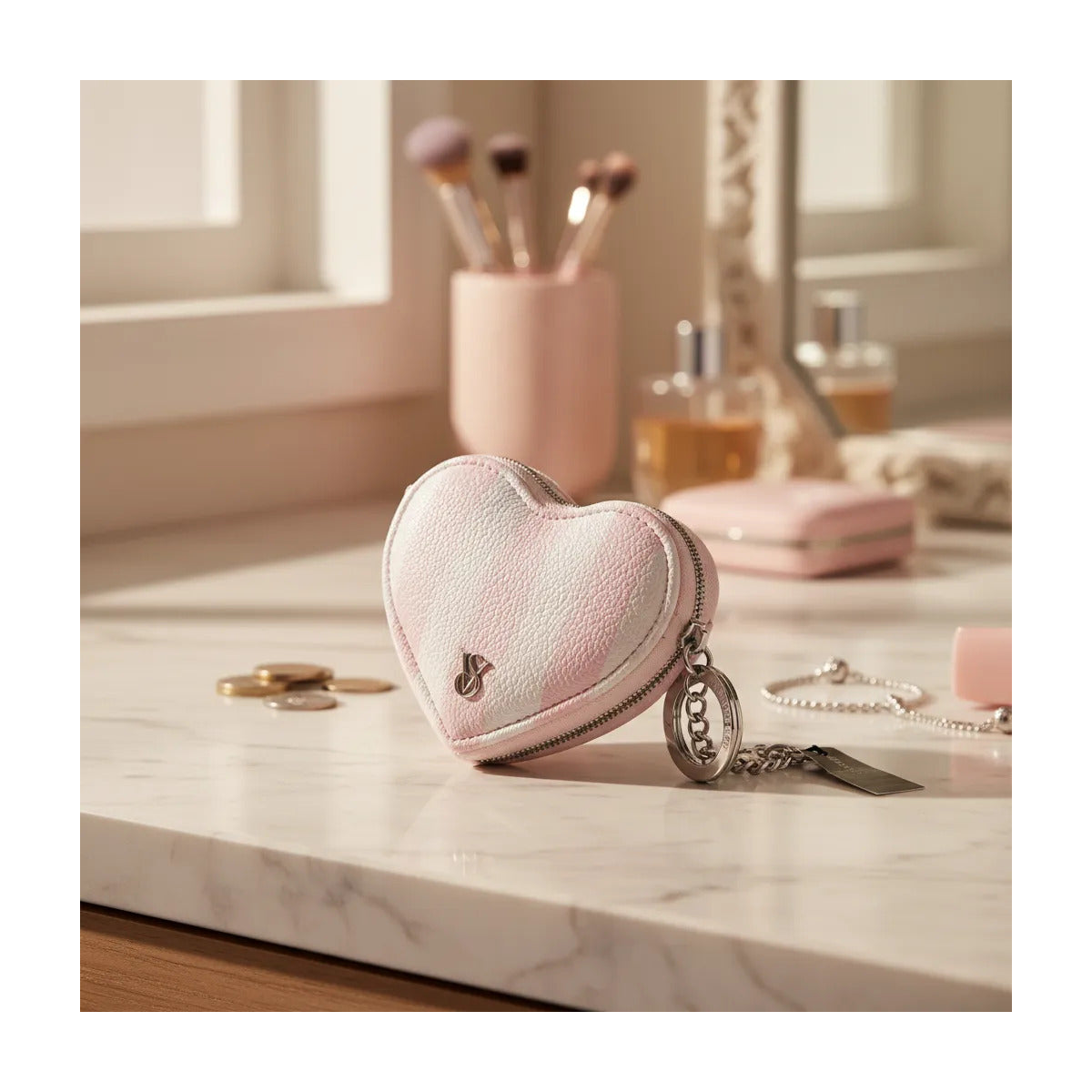 VICTORIAS SECRET MONEDERO MINI CORAZÓN