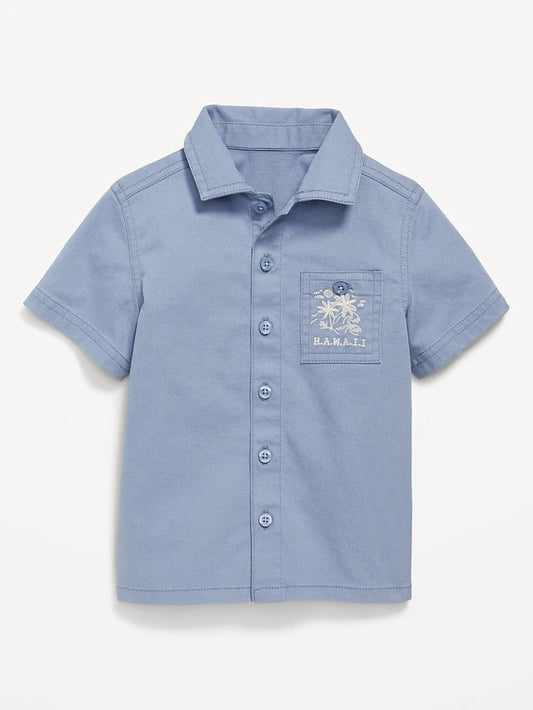 OLD NAVY Camisa Vestir Manga Corta de Niño