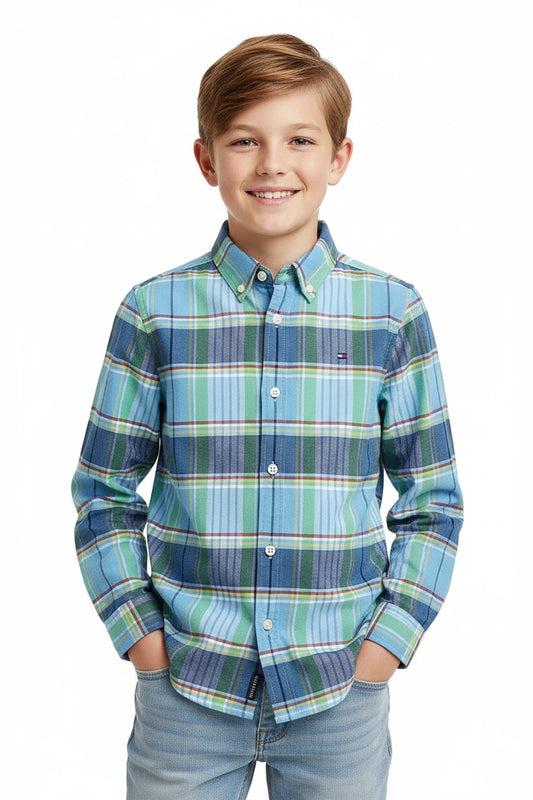 TOMMY HILFIGER CAMISA DE VESTIR MANGA LARGA DE NIÑO