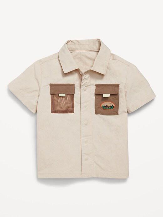OLD NAVY Camisa Vestir Manga Corta de Niño