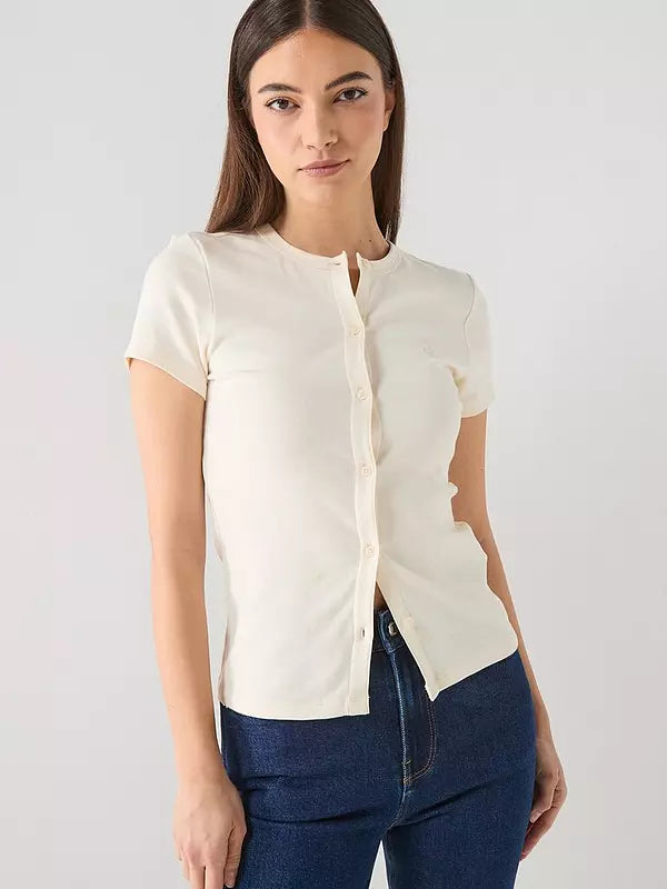 CALVIN KLEIN CAMISETA MUJER BOTON